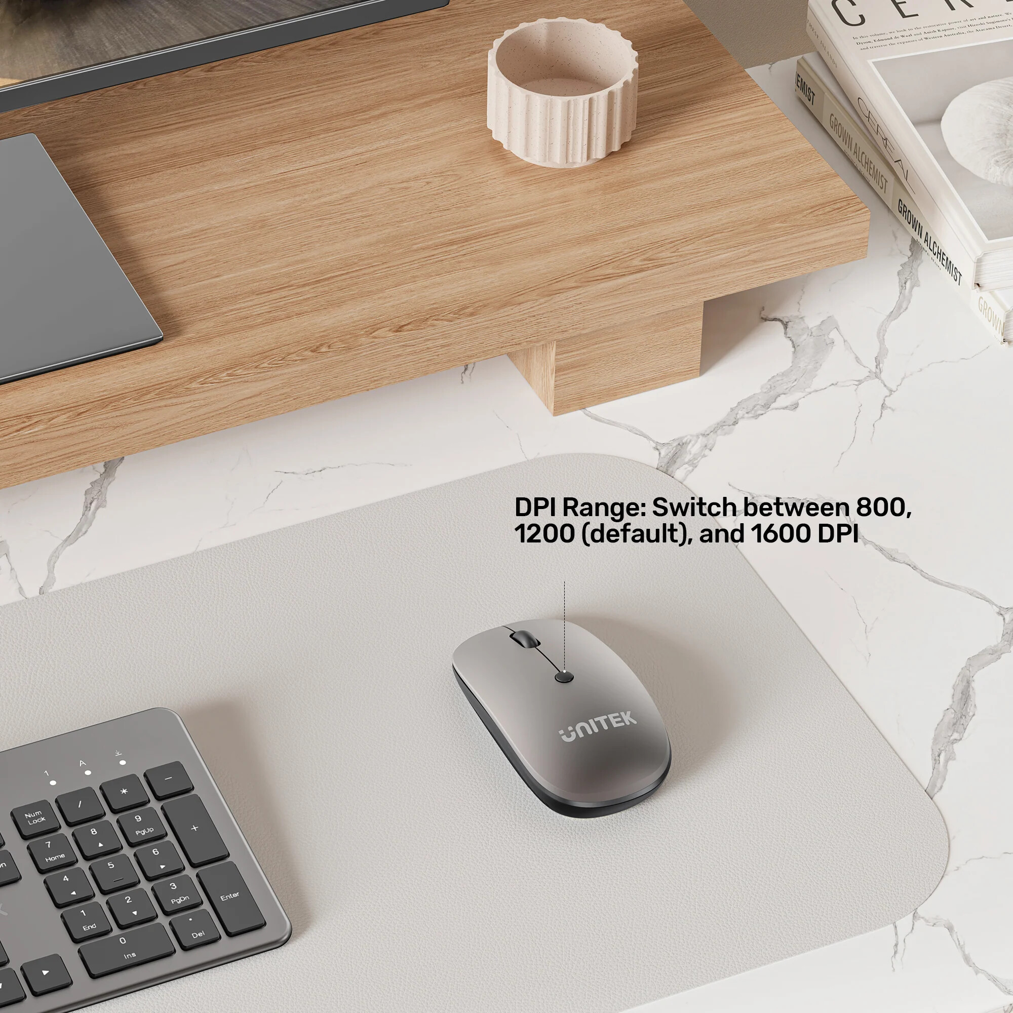 Unitek SlimTrack 2.4GHz Kablosuz Optik Mouse(T060AGY01)