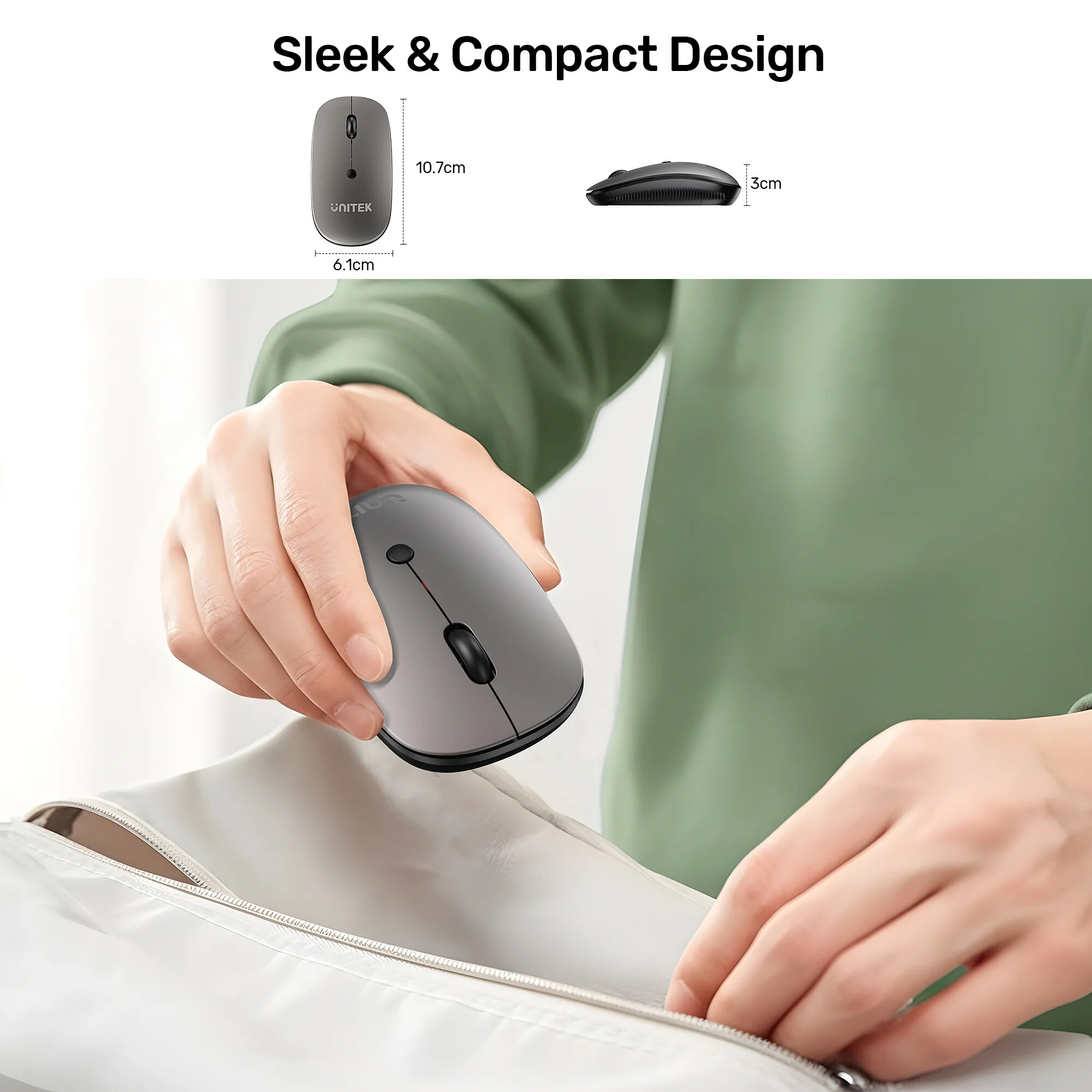 Unitek SlimTrack 2.4GHz Kablosuz Optik Mouse(T060AGY01)