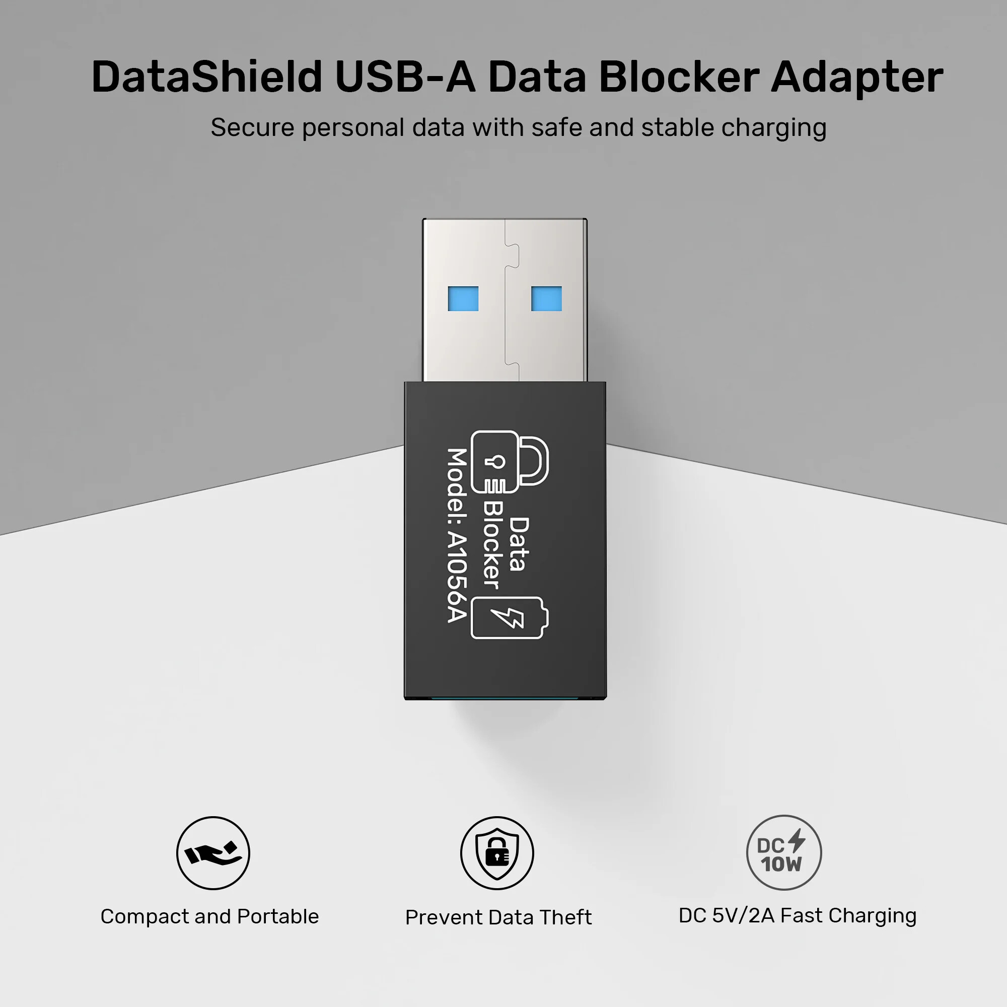 Unitek DataShield USB-A Veri Engelleyici Adaptör (A1056ABK01)
