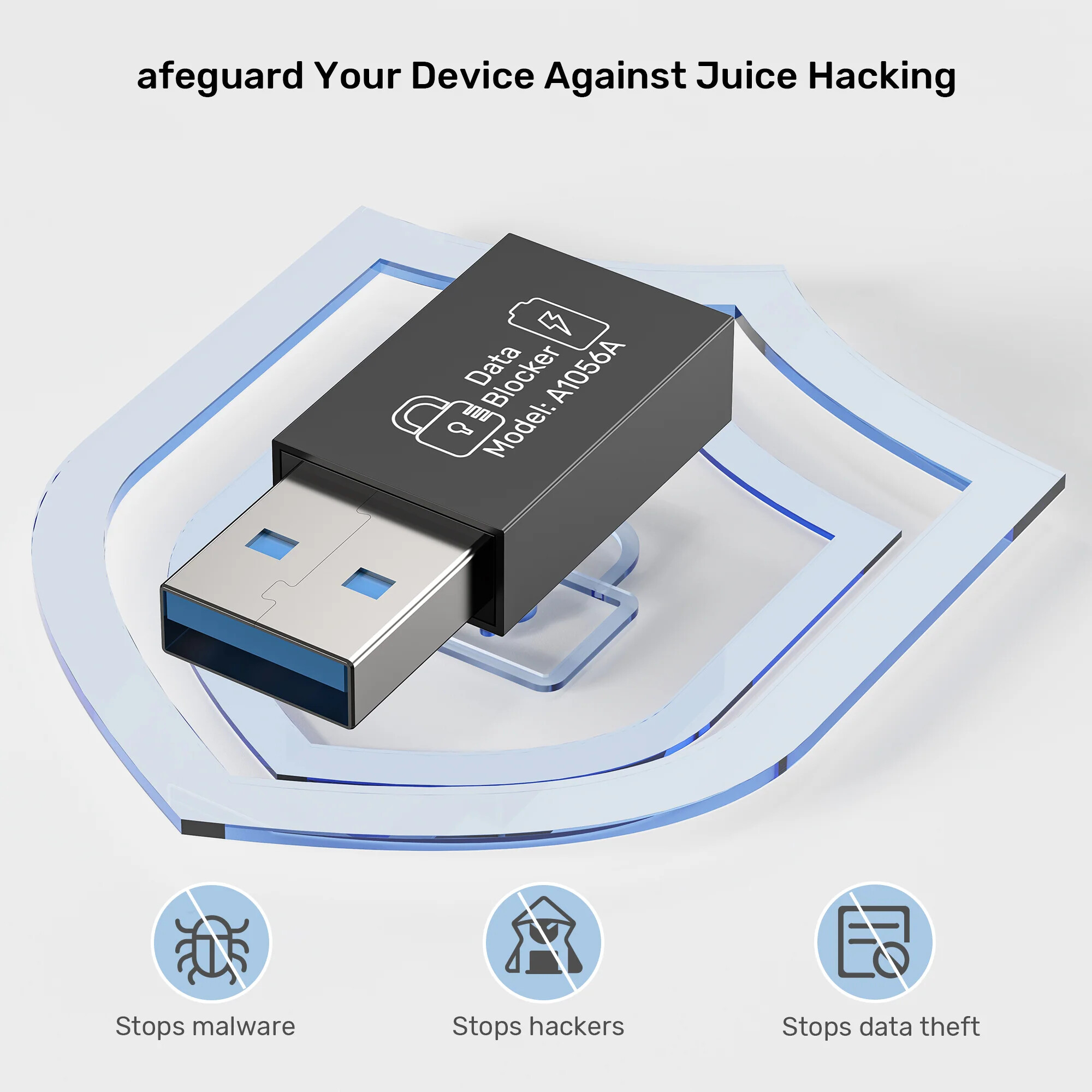 Unitek DataShield USB-A Veri Engelleyici Adaptör (A1056ABK01)