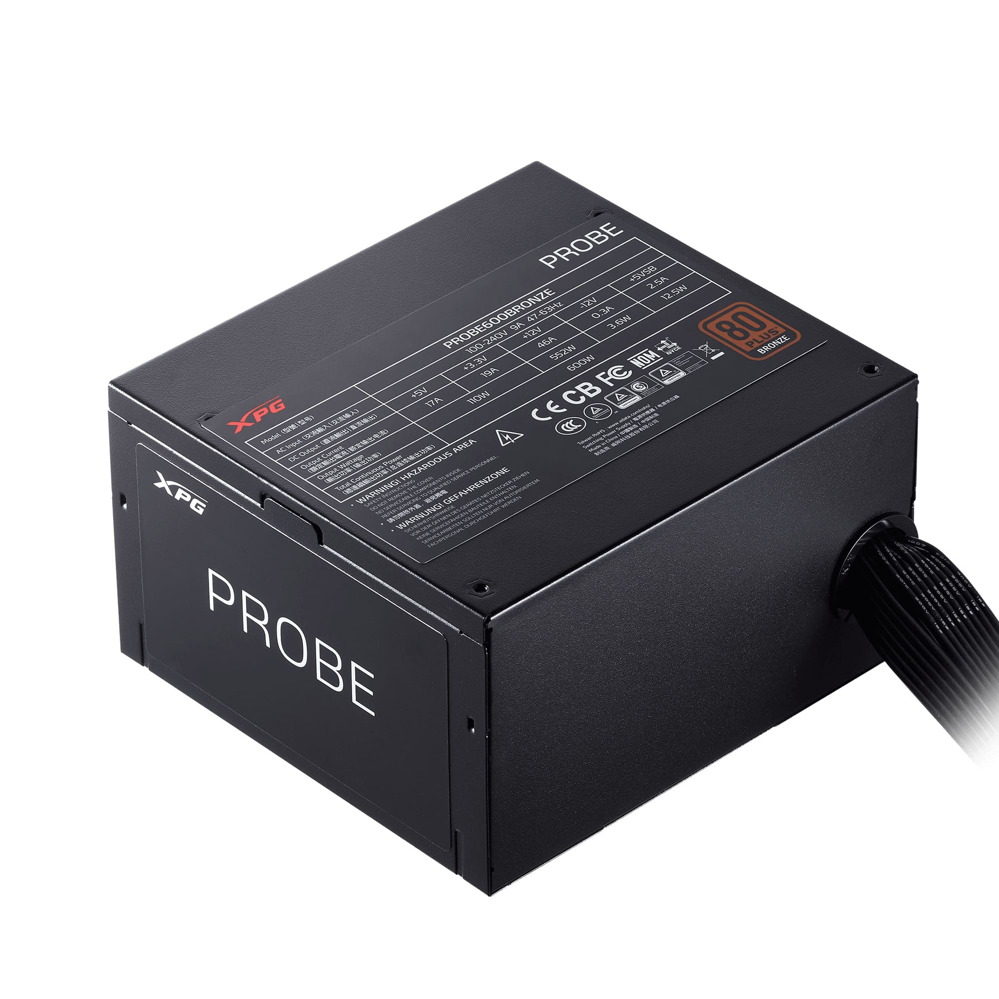 XPG Probe 700W 80+ Bronze Power Supply (PROBE700B-BKCEU)