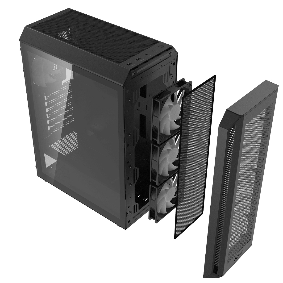 XPG Valor Air Plus ARGB USB 3.2 Siyah ATX Mid-Tower Gaming (Oyuncu) Kasa (VALORAIRPLUSMTA-BKCWW)