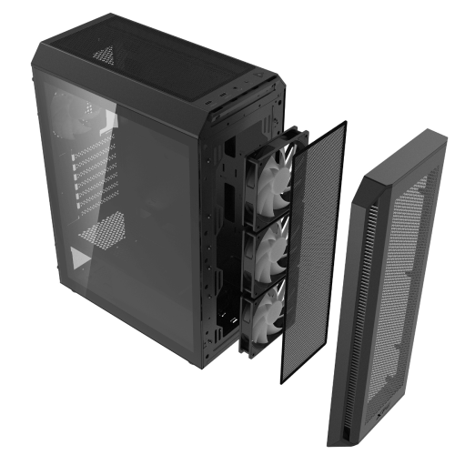 XPG Valor Air Plus ARGB USB 3.2 Siyah ATX Mid-Tower Gaming (Oyuncu) Kasa (VALORAIRPLUSMTA-BKCWW)