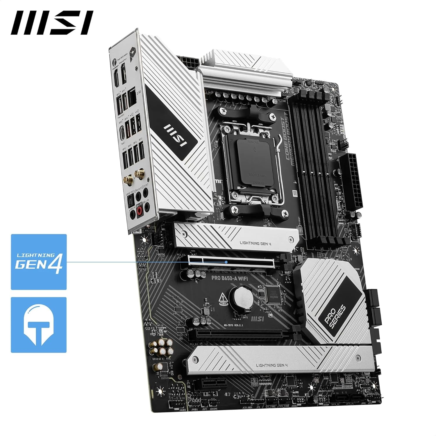 MSI PRO B650-A WIFI DDR5 AMD B650 AM5 Soket DDR5 7600+(OC)MHz ATX Oyuncu Anakart
