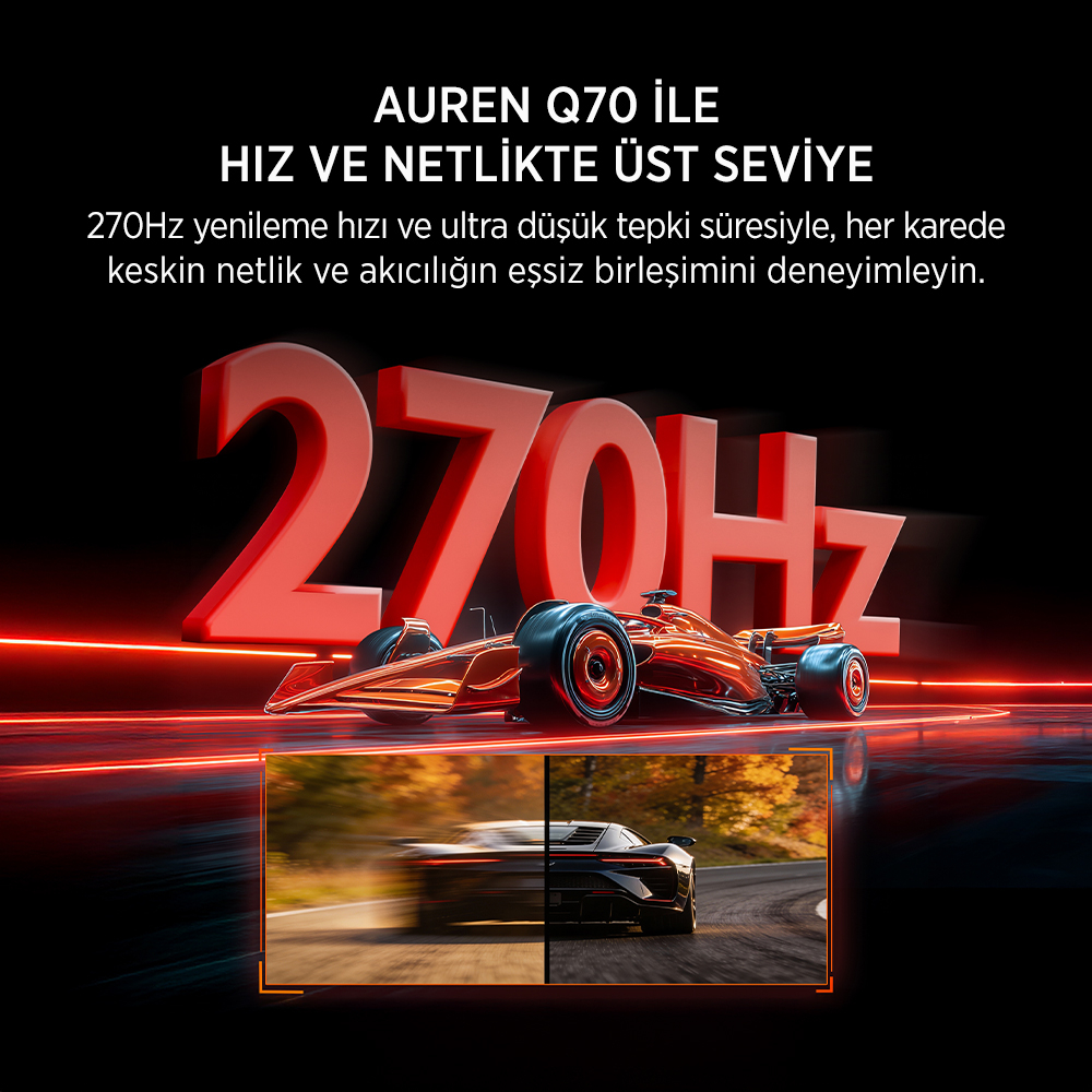 James Donkey Auren Q70 27″ 270Hz 0.5Ms 2K QHD HDR400 Fast IPS RGB Pivot Gaming Monitör (Sıfır Ölü Piksel Garantili)