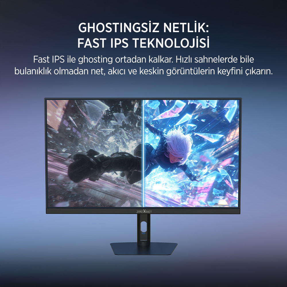 James Donkey Auren Q70 27″ 270Hz 0.5Ms 2K QHD HDR400 Fast IPS RGB Pivot Gaming Monitör (Sıfır Ölü Piksel Garantili)
