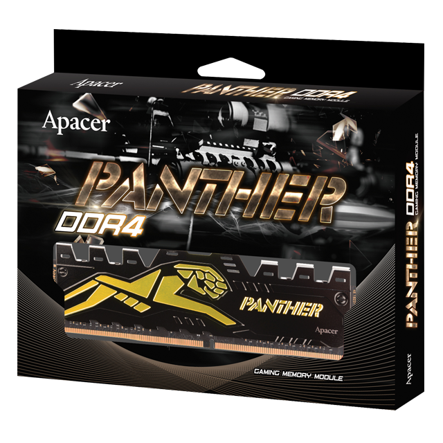 Apacer Panther Black-Gold 8GB (1x8GB) 3200MHz CL16 DDR4 Gaming Ram