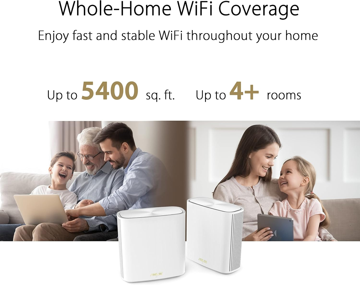 ASUS ZenWiFi XD6 Dual Band Wi-Fi 6 Mesh Sistemi (Beyaz İkili Paket)