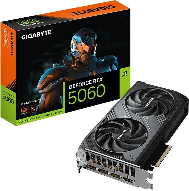 Gigabyte GeForce RTX 5060 WINDFORCE OC GV-N5060WF2OC-8GD GDDR7 8GB 128Bit Gaming Ekran Kartı