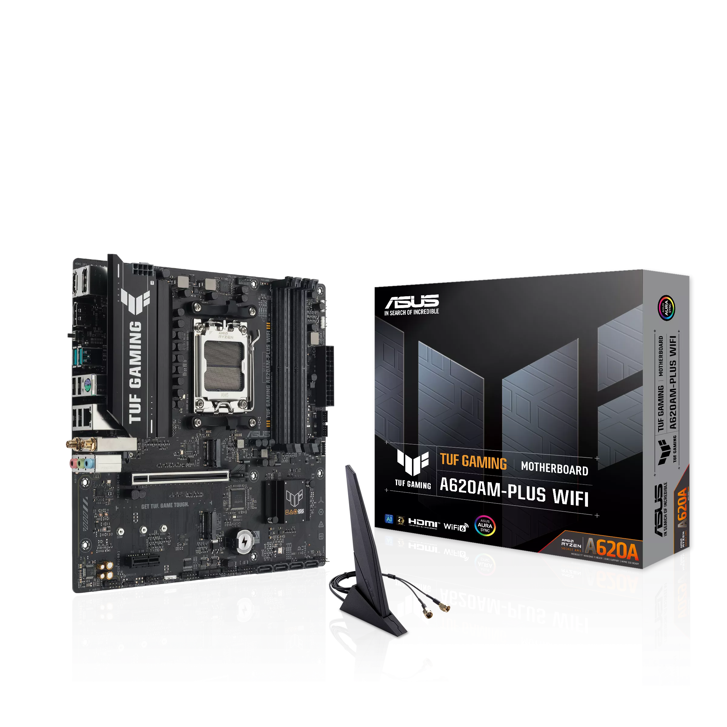 ASUS TUF GAMING A620AM-PLUS WIFI AM5 DDR5 7600+(OC)MHz mATX Gaming (Oyuncu) Anakart