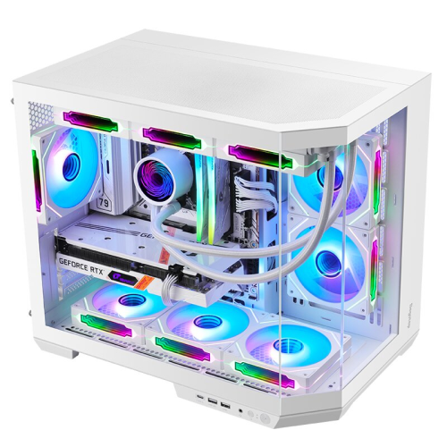 SEGOTEP Lumi 3T Beyaz 750W 80+ Bronze Midi Tower Kasa (6xARGB Fan) 