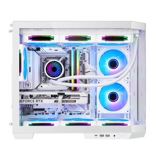 SEGOTEP Lumi 3T Beyaz 750W 80+ Bronze Midi Tower Kasa (6xARGB Fan) 