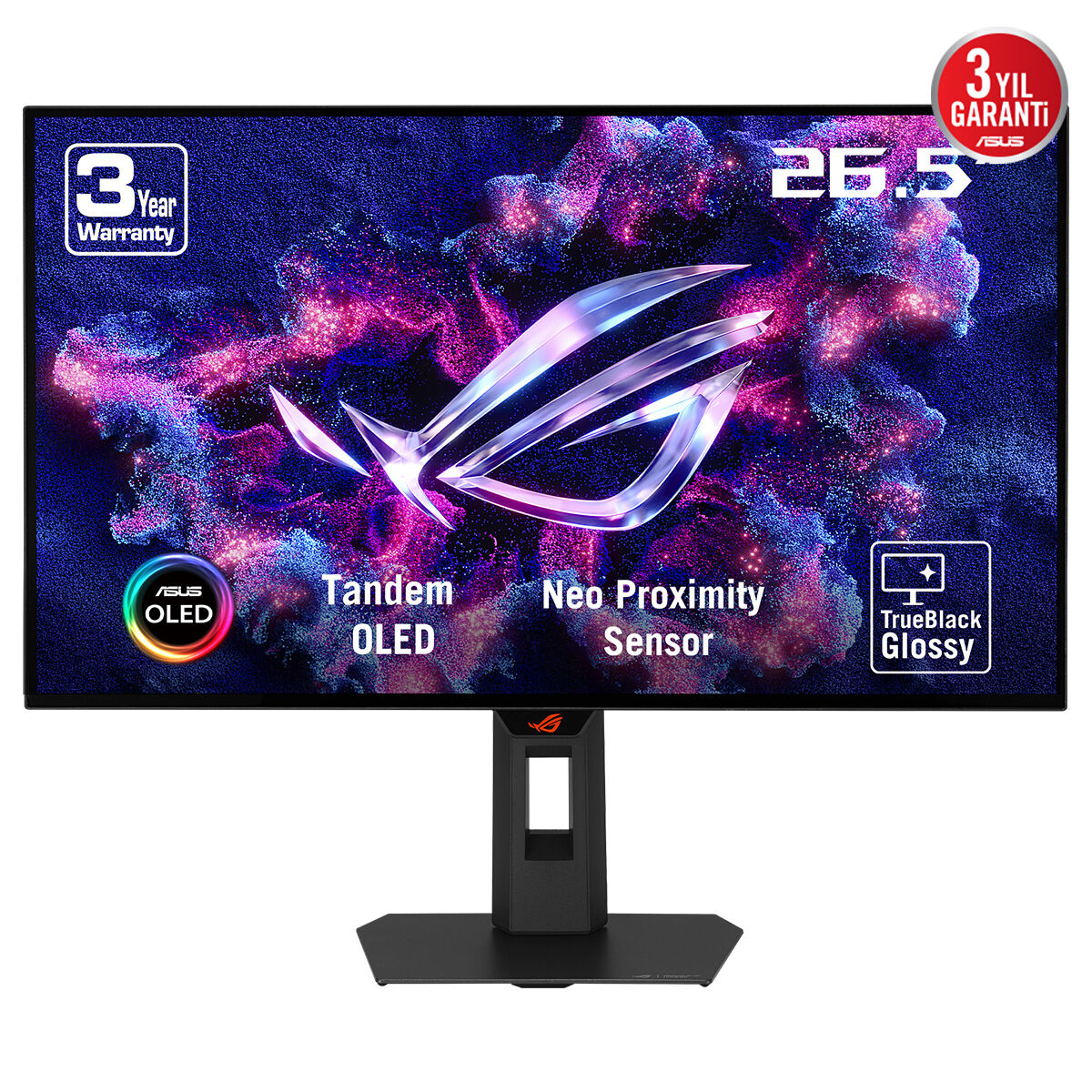 ASUS ROG Strix XG27AQWMG 26.5″ WOLED 280Hz 0.03Ms WQHD Adaptive-Sync Pivot Gaming Monitör