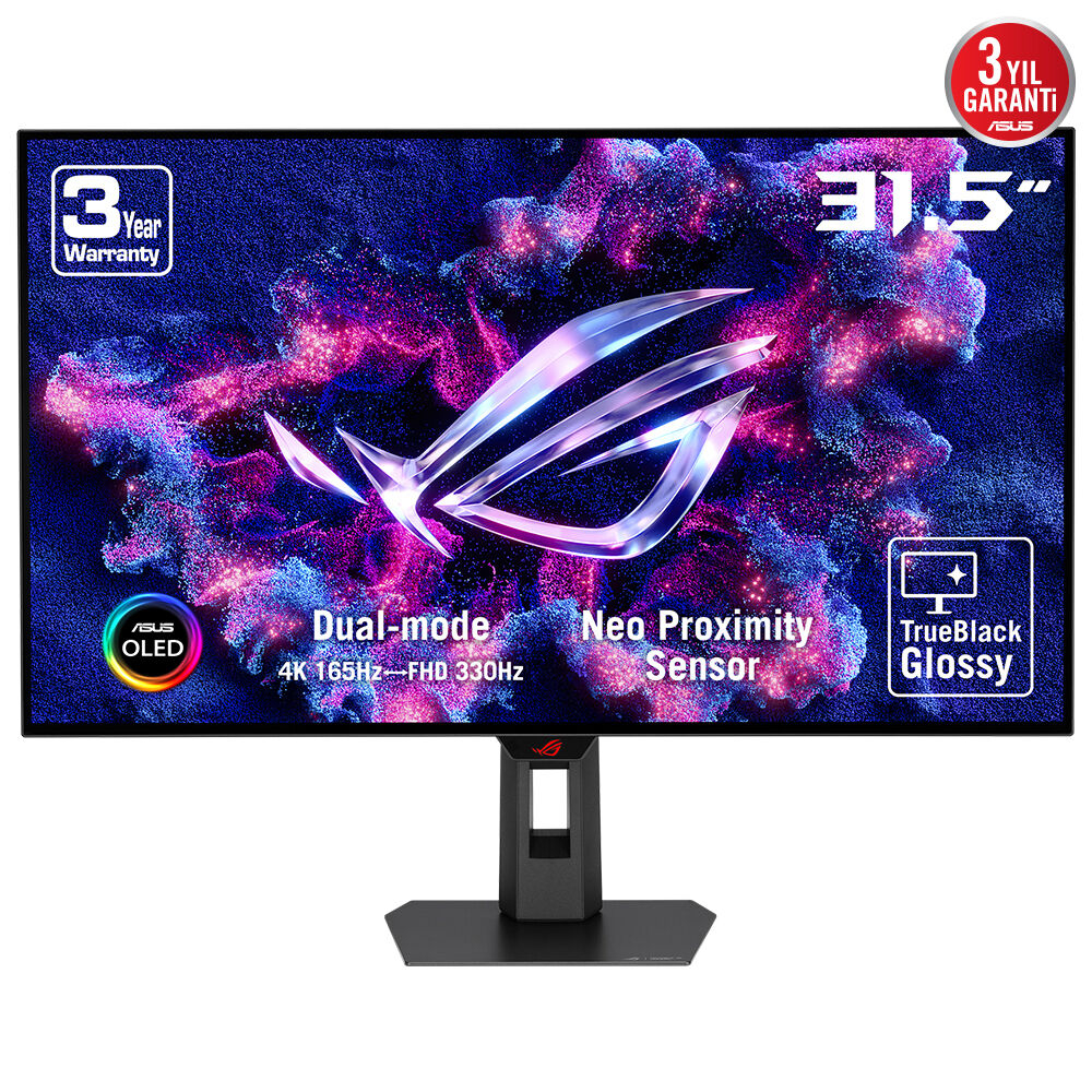 ASUS ROG Strix XG32UCWG 31.5″ WOLED 4K 165Hz FHD 330Hz 0.03Ms FreeSync Premium G-Sync Uyumlu Gaming Monitör