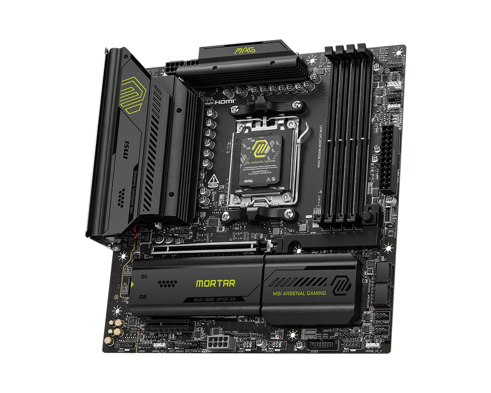 MSI MAG B850M MORTAR WIFI AMD B850 Soket AM5 DDR5 8200(OC)MHz mATX Gaming (Oyuncu) Anakart