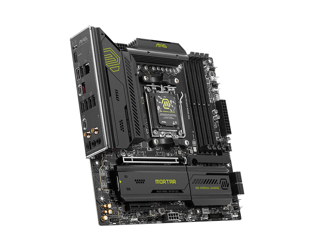 MSI MAG B850M MORTAR WIFI AMD B850 Soket AM5 DDR5 8200(OC)MHz mATX Gaming (Oyuncu) Anakart