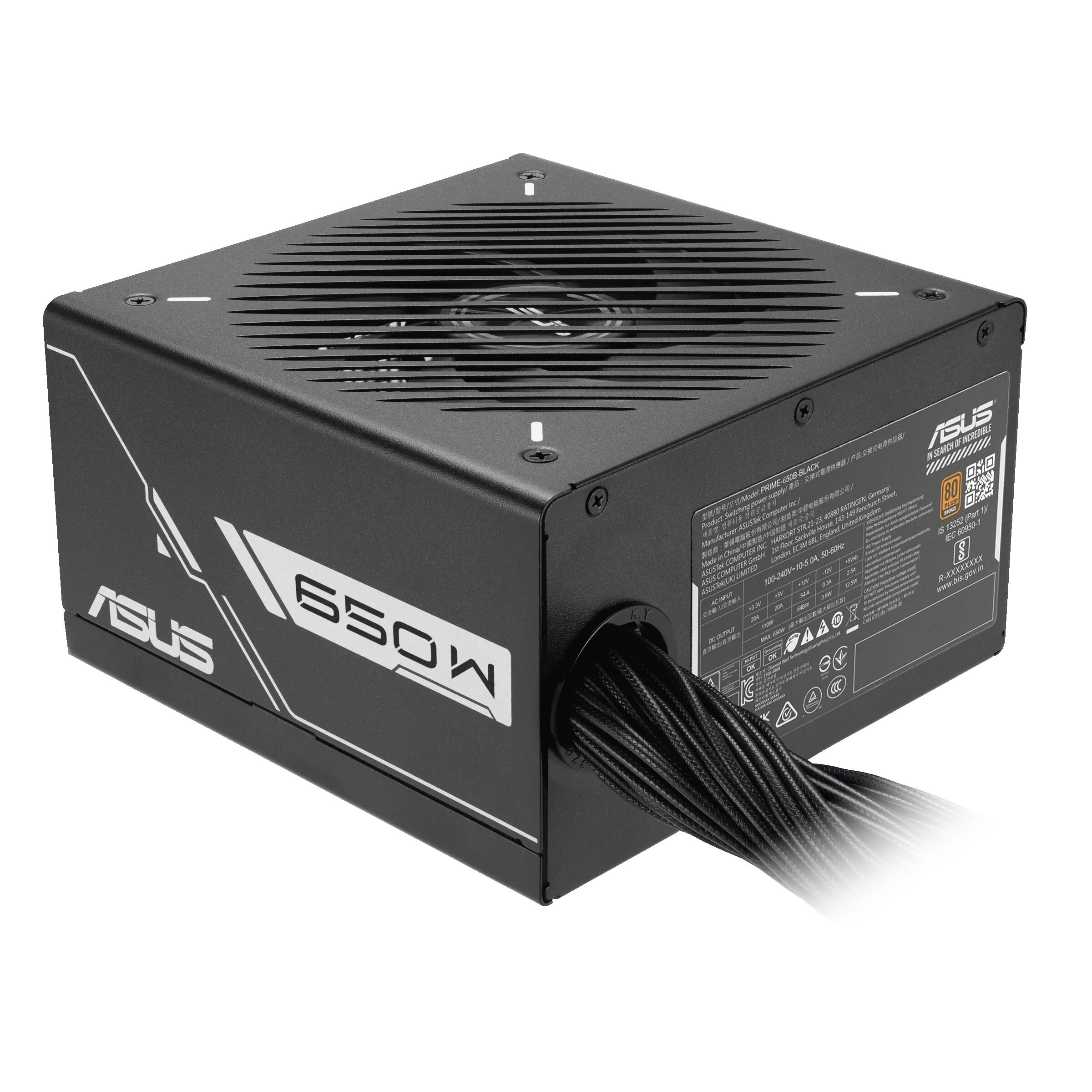 Asus Prime 650B 650W 80+ Bronze Gaming Power Supply (90YE00Y1-B0NA00)
