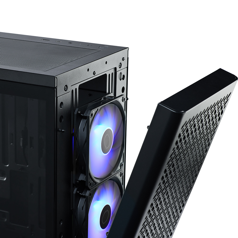 Cooler Master Elite 502 TG E502-KGNN75-S00 4x120mm ARGB Fan ATX Siyah 750W ATX 3.1 - PCIE 5.0 80+ Gold Mid Tower Gaming (Oyuncu) Kasa