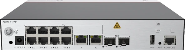 Huawei AC650 512AP AC650 512AP Mainframe (10 GE Electrical Ports 2 10GE Optical Ports Witch The AC DC Adapter)