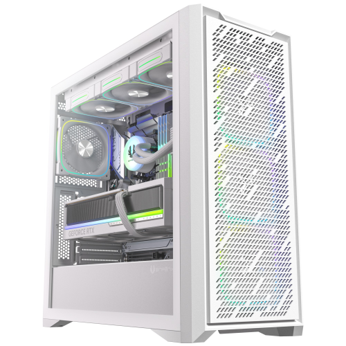Bitfenix Sepii White 850W 80+ Bronze PSU 4X120mm FRGB  Fan ATX Temperli Cam Beyaz Gaming (Oyuncu) Kasa