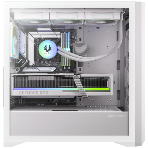 Bitfenix Sepii White 850W 80+ Bronze PSU 4X120mm FRGB  Fan ATX Temperli Cam Beyaz Gaming (Oyuncu) Kasa