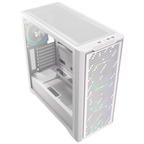 Bitfenix Sepii White 850W 80+ Bronze PSU 4X120mm FRGB  Fan ATX Temperli Cam Beyaz Gaming (Oyuncu) Kasa