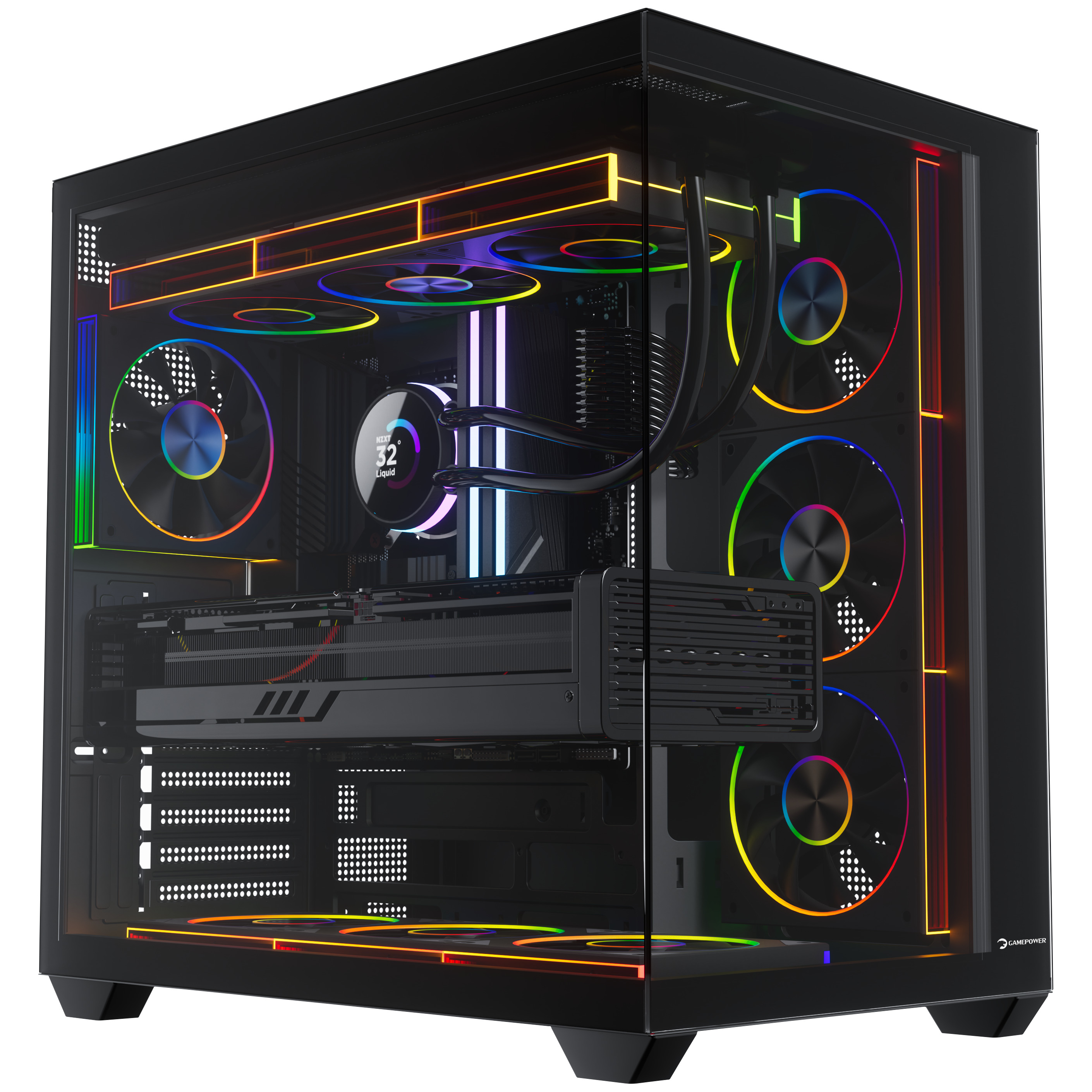 Fusion Blaze | AMD Ryzen 7 7800X3D | 2 x 16 GB DDR5 | Gainward RTX 5080 16 GB | 1 TB SSD OEM Paket