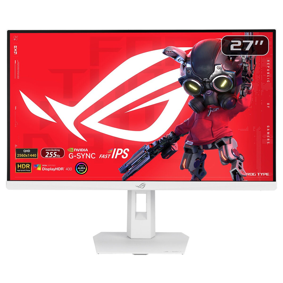 ASUS ROG Strix XG27ACMES-W 27″ 255Hz 0.3ms 2K QHD Adaptive Sync Fast IPS Pivot Gaming Monitör