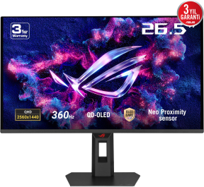ASUS ROG Strix XG27AQDNG 26.5″ QD-OLED 360Hz 0.03Ms WQHD FreeSync-Premium G-Sync Uyumlu Pivot Gaming Monitör