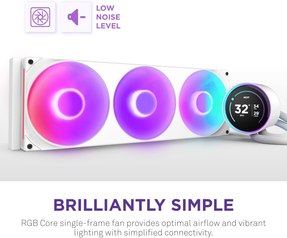 NZXT Kraken Elite 420 RGB RL-KR42E-W2 Beyaz İşlemci Sıvı Soğutucu