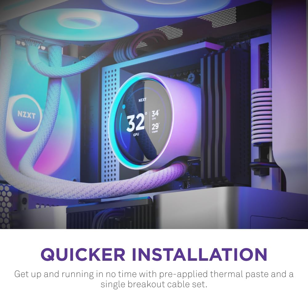 NZXT Kraken Elite 420 RGB RL-KR42E-W2 Beyaz İşlemci Sıvı Soğutucu