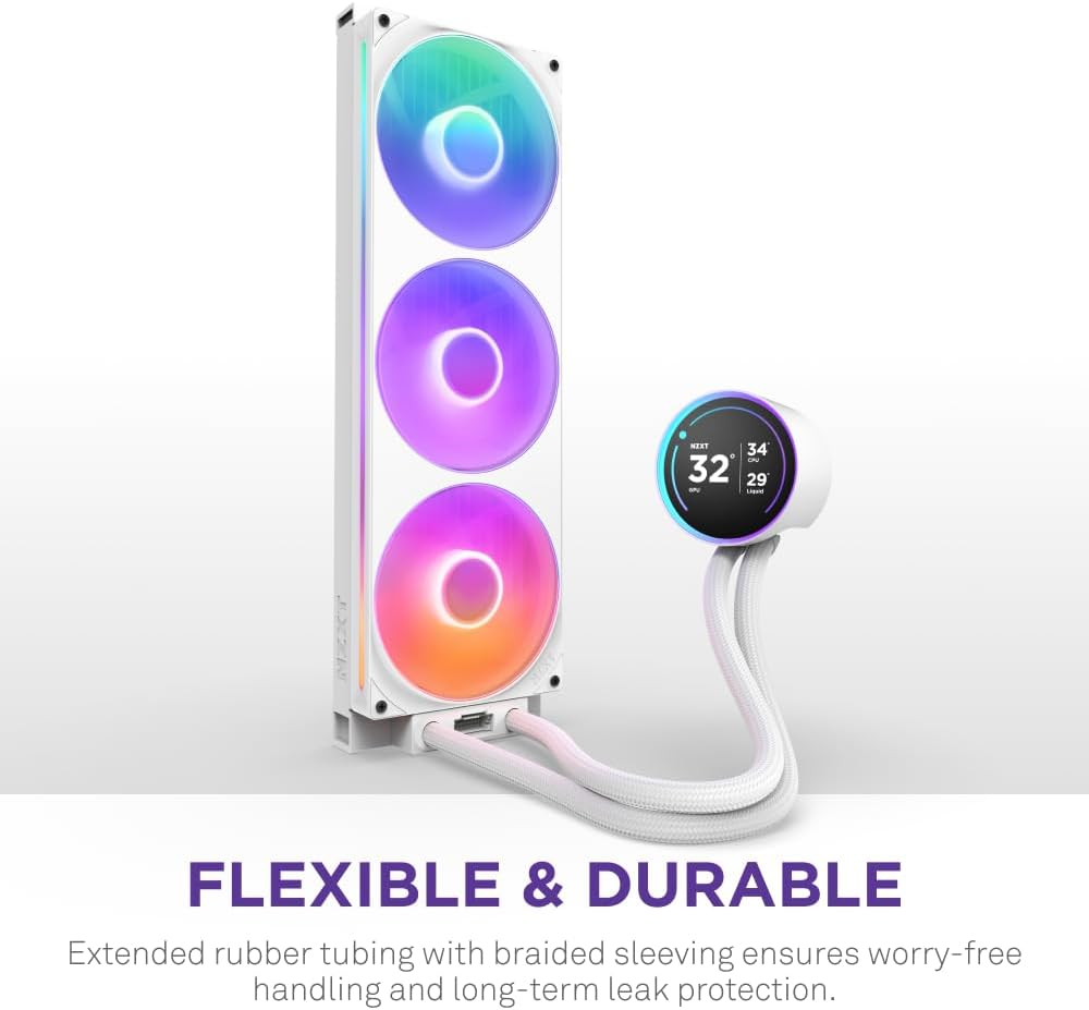 NZXT Kraken Elite 420 RGB RL-KR42E-W2 Beyaz İşlemci Sıvı Soğutucu