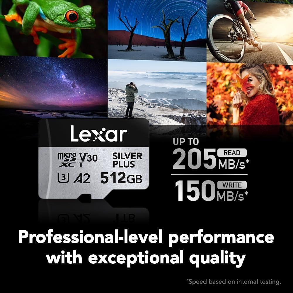 Lexar LMSSIPL512G-BNANG 512GB 205/150MB/s MicroSD Hafıza Kartı