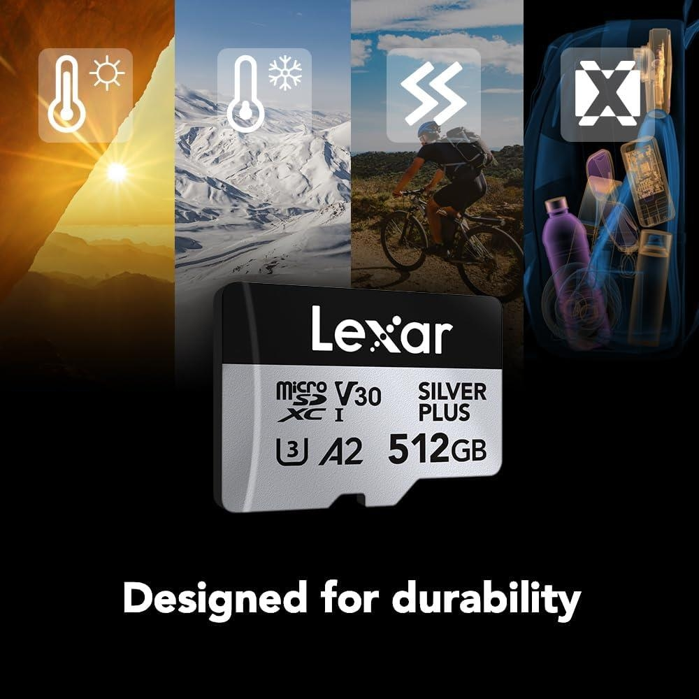 Lexar LMSSIPL512G-BNANG 512GB 205/150MB/s MicroSD Hafıza Kartı