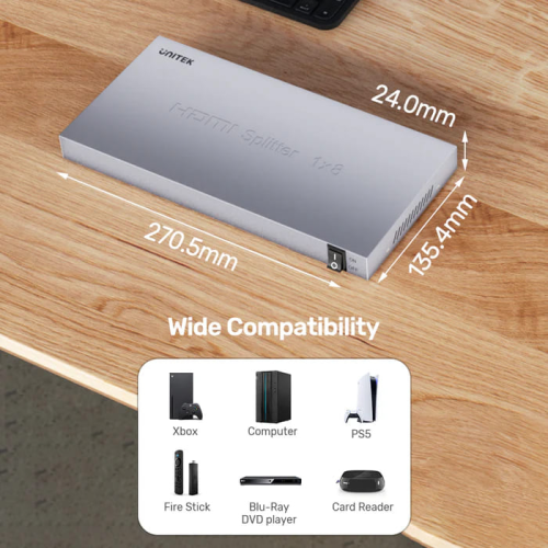 Unitek 4K HDMI Çoklayıcı 1 Giriş 8 Çıkış (V1132A01-EU)