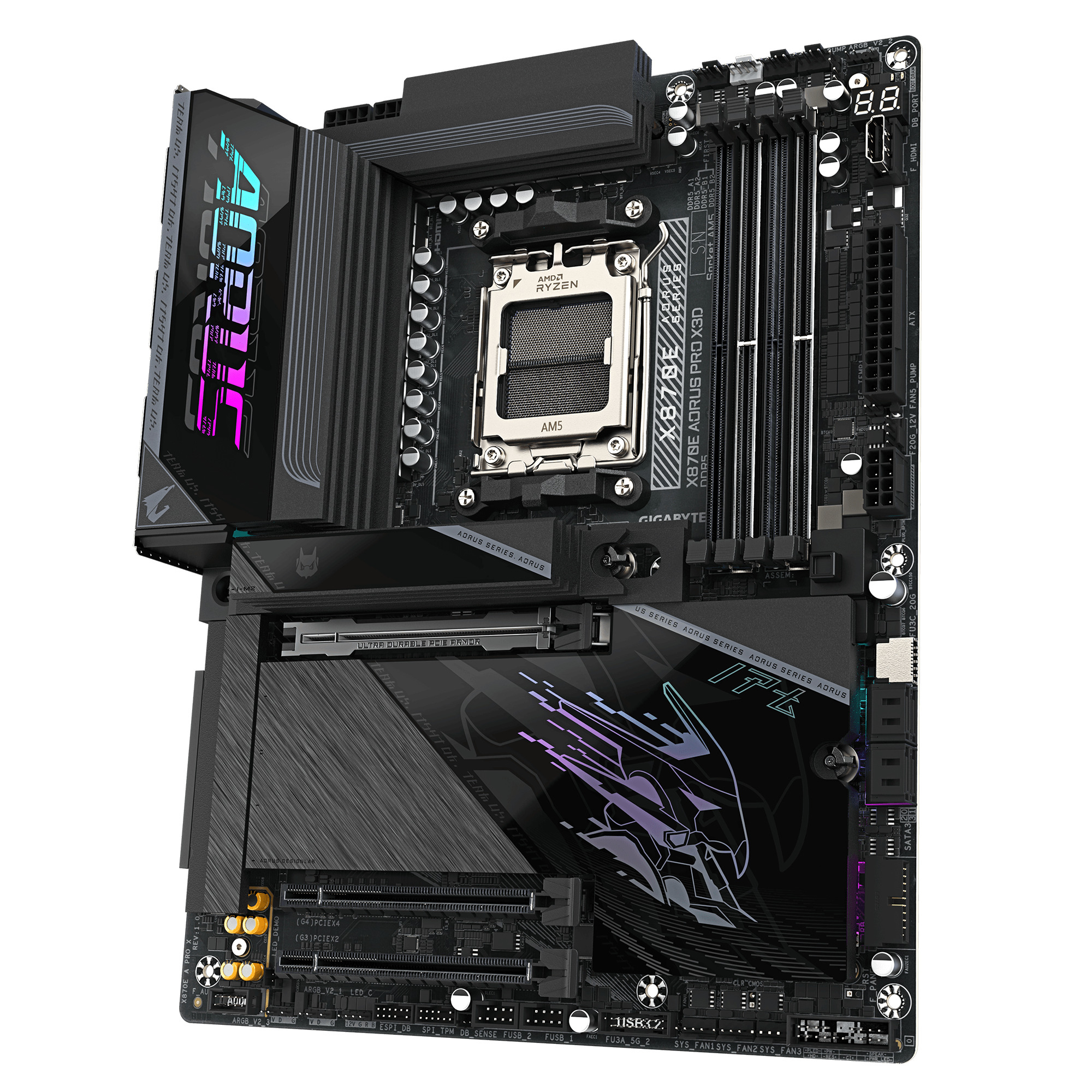 Gigabyte X870E AORUS PRO X3D WIFI-7 AM5 DDR5 9000MHz (OC) ATX Gaming (Oyuncu) Anakart
