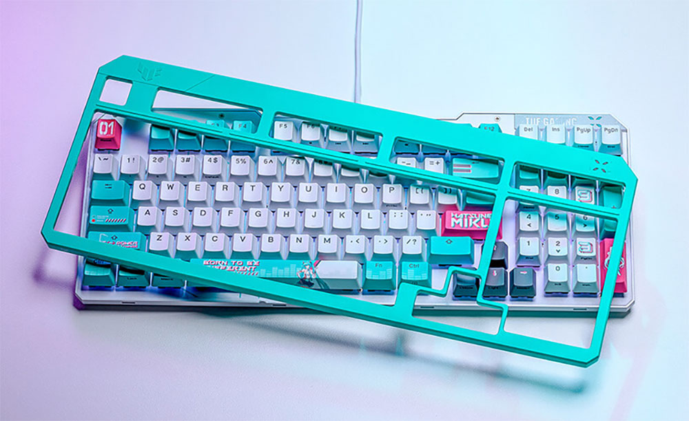 ASUS TUF Gaming K3 Gen II Hatsune Miku Edition Optik Mekanik Red RGB Switch Kablolu Gaming Klavye
