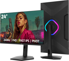 GamePower Lunis L25 24″ 240Hz 0.5Ms Fast IPS FHD RGB Pivot Gaming Monitör (Sıfır Ölü Piksel Garantili)