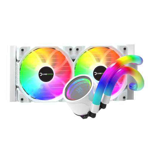 GamePower Skadi Elite 240 ARGB Beyaz (RGB Borulu) 240mm Sıvı İşlemci Soğutucu AM5 ve LGA1700 Uyumlu