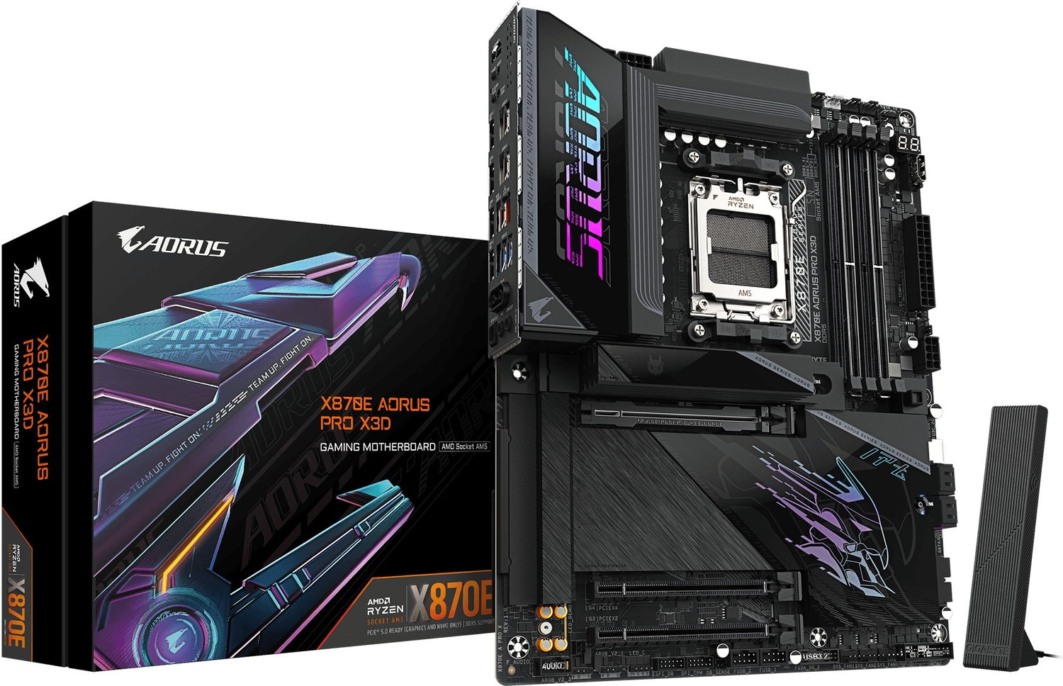Gigabyte X870E AORUS PRO X3D WIFI-7 AM5 DDR5 9000MHz (OC) ATX Gaming Anakart