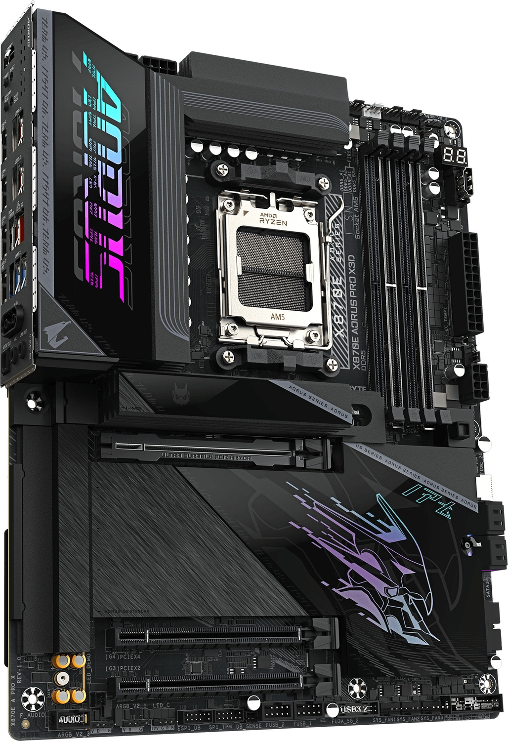 Gigabyte X870E AORUS PRO X3D WIFI-7 AM5 DDR5 9000MHz (OC) ATX Gaming Anakart