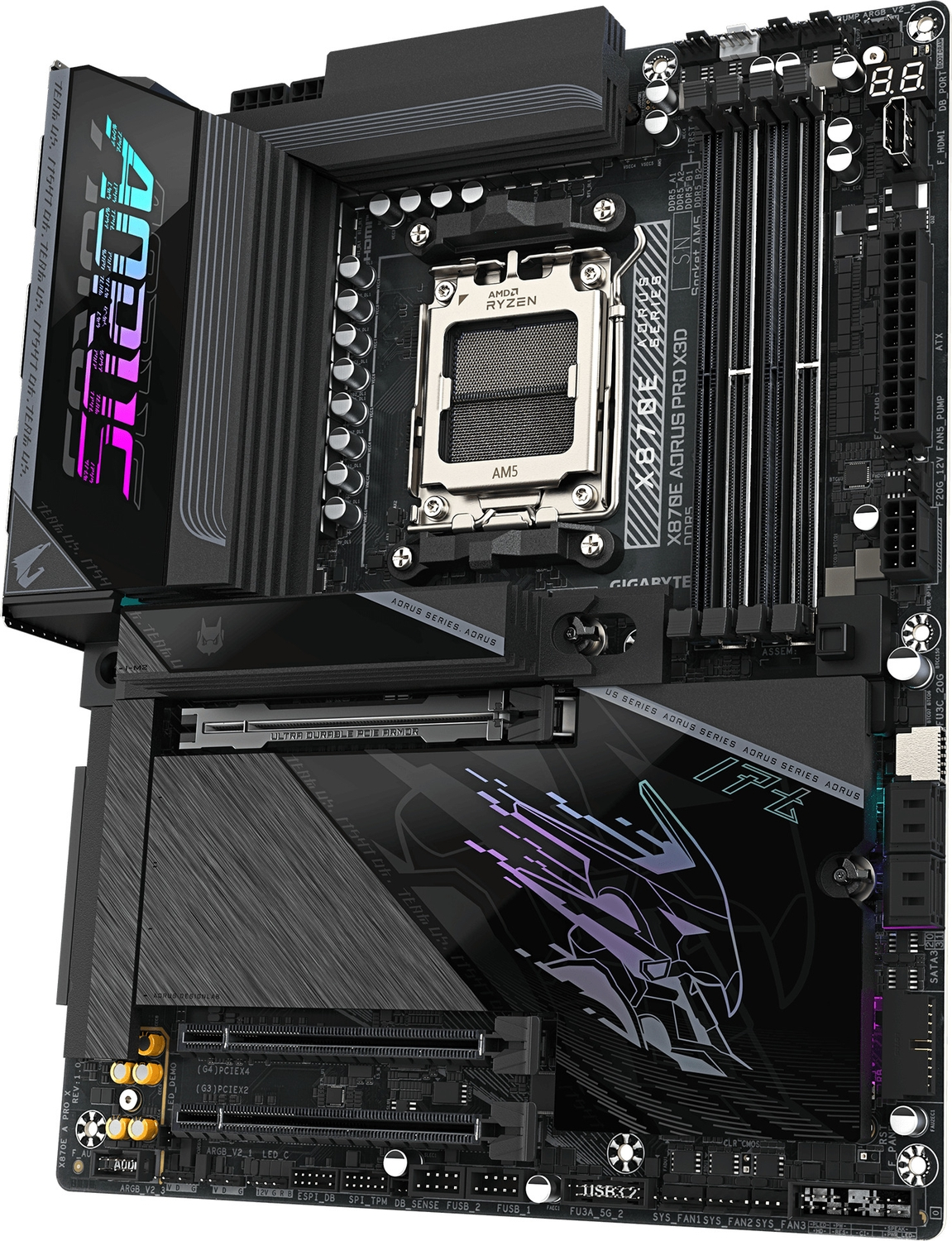 Gigabyte X870E AORUS PRO X3D WIFI-7 AM5 DDR5 9000MHz (OC) ATX Gaming Anakart