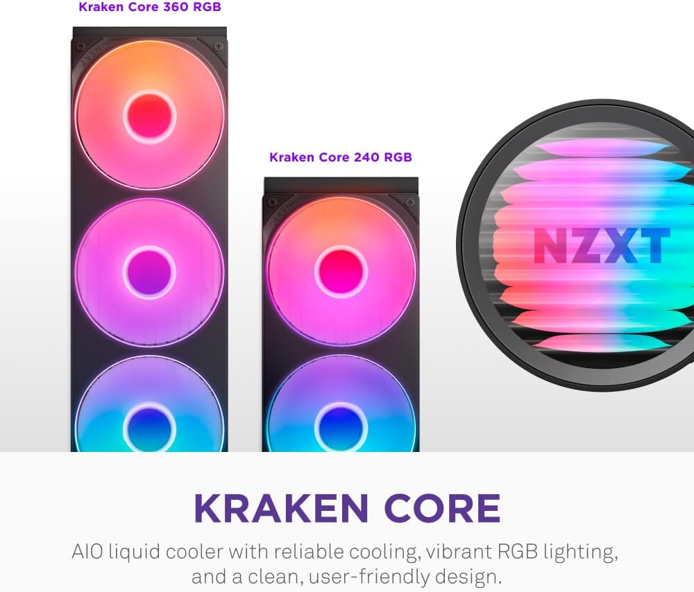 NZXT Kraken Core 360 RGB RL-KR36C-B1 360mm Sıvı Soğutucu