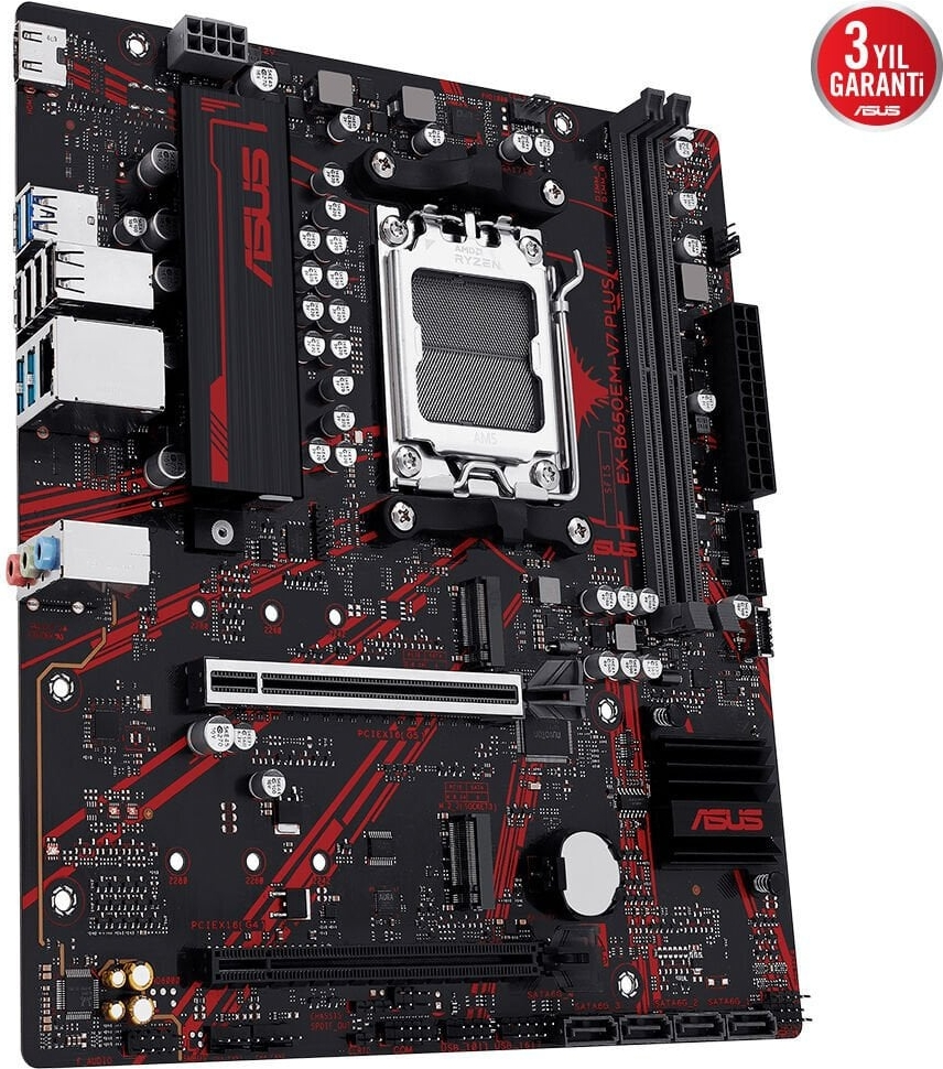 ASUS EX-B650EM-V7 PLUS AM5 DDR5 8000+(OC)MHz mATX Gaming Anakart