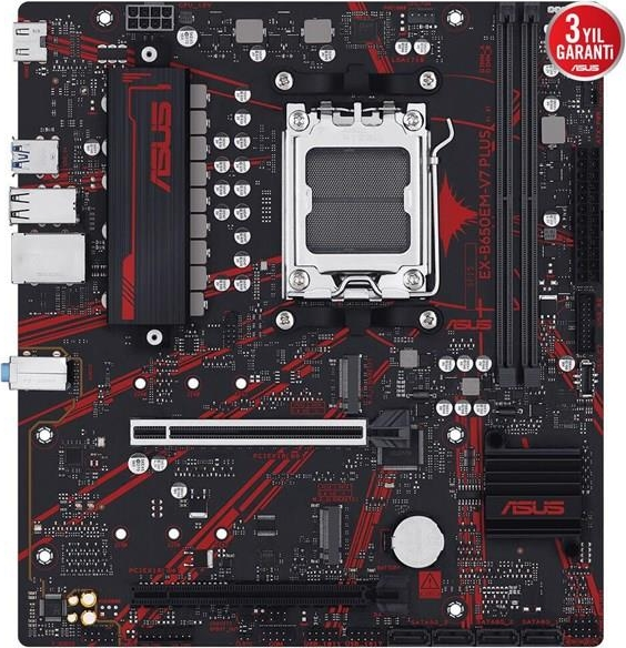 ASUS EX-B650EM-V7 PLUS AM5 DDR5 8000+(OC)MHz mATX Gaming Anakart