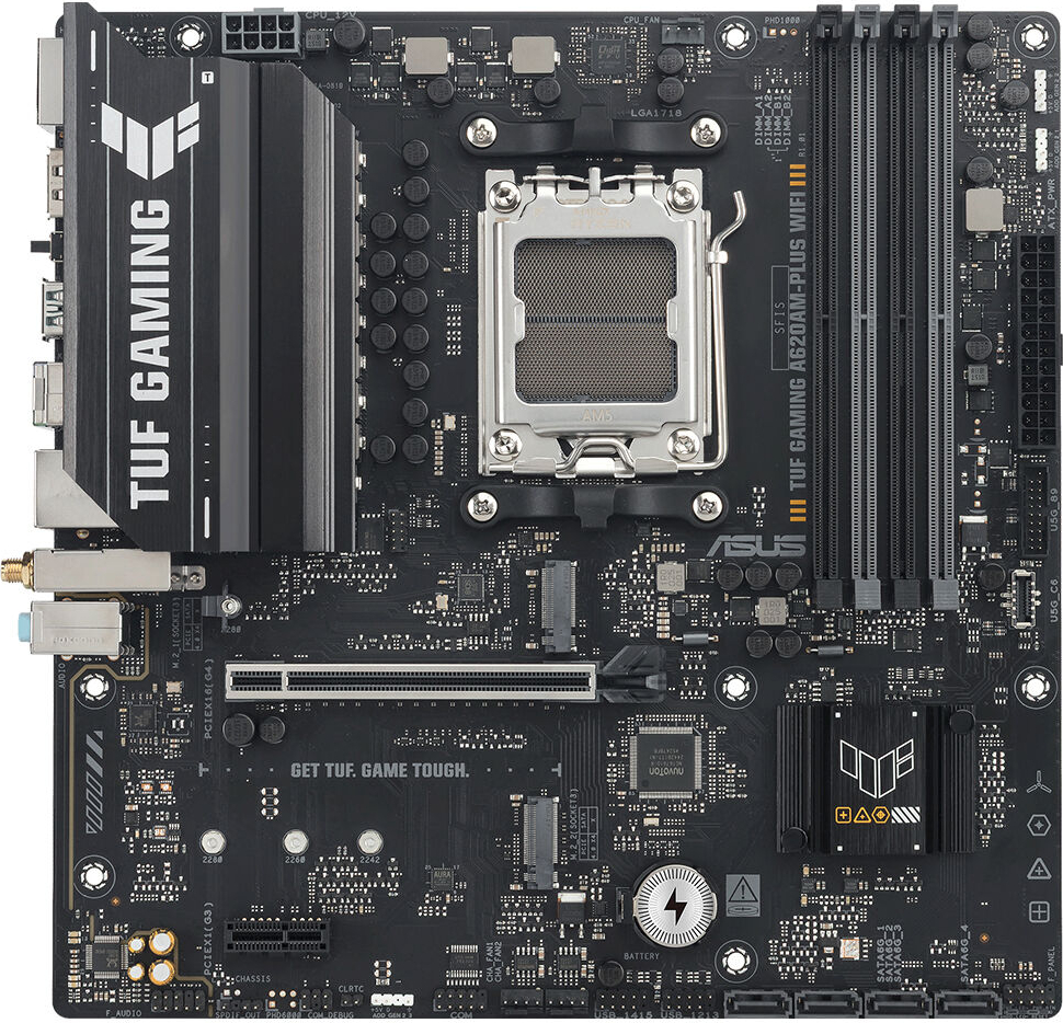 ASUS TUF GAMING A620AM-PLUS WIFI AM5 DDR5 7600+(OC)MHz mATX Gaming Anakart