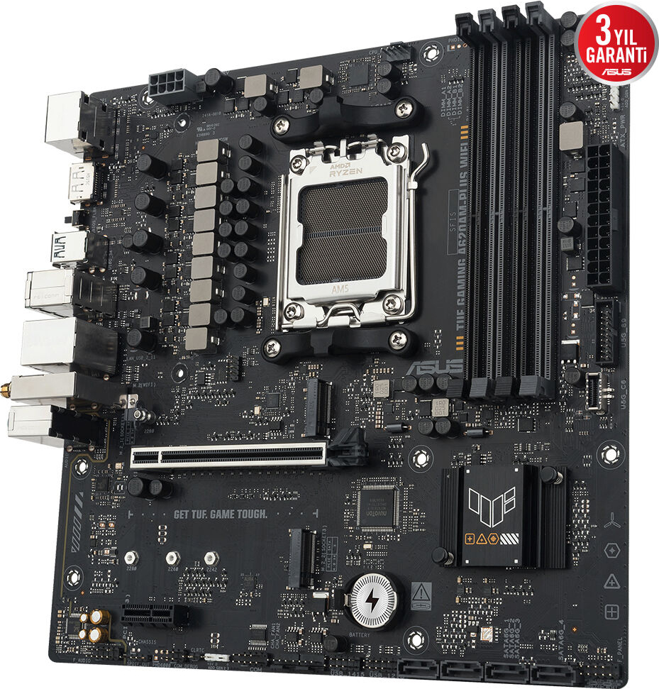 ASUS TUF GAMING A620AM-PLUS WIFI AM5 DDR5 7600+(OC)MHz mATX Gaming Anakart