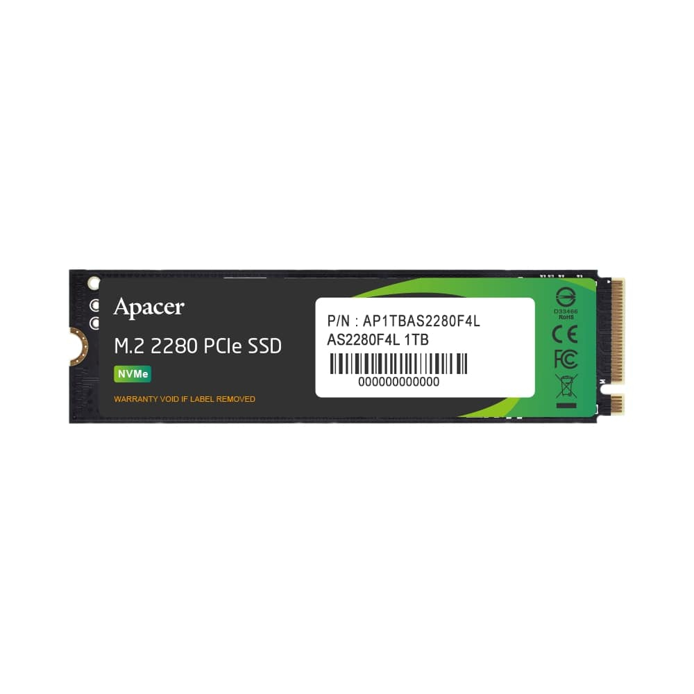 Apacer AP1TBAS2280F4-1 1TB 10400/8600MB/s M.2 PCIe Gen5 x4 SSD (AP1TBAS2280F4L-1)