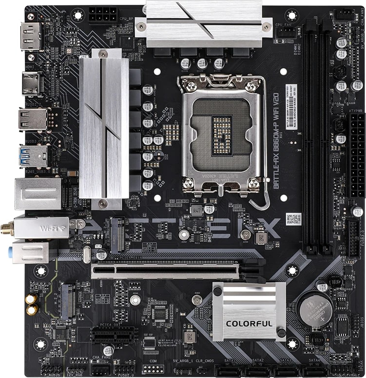 COLORFUL BATTLE-AX B860M-P V20 Intel B860 DDR5 7600MHz mATX Gaming (Oyuncu) Anakart