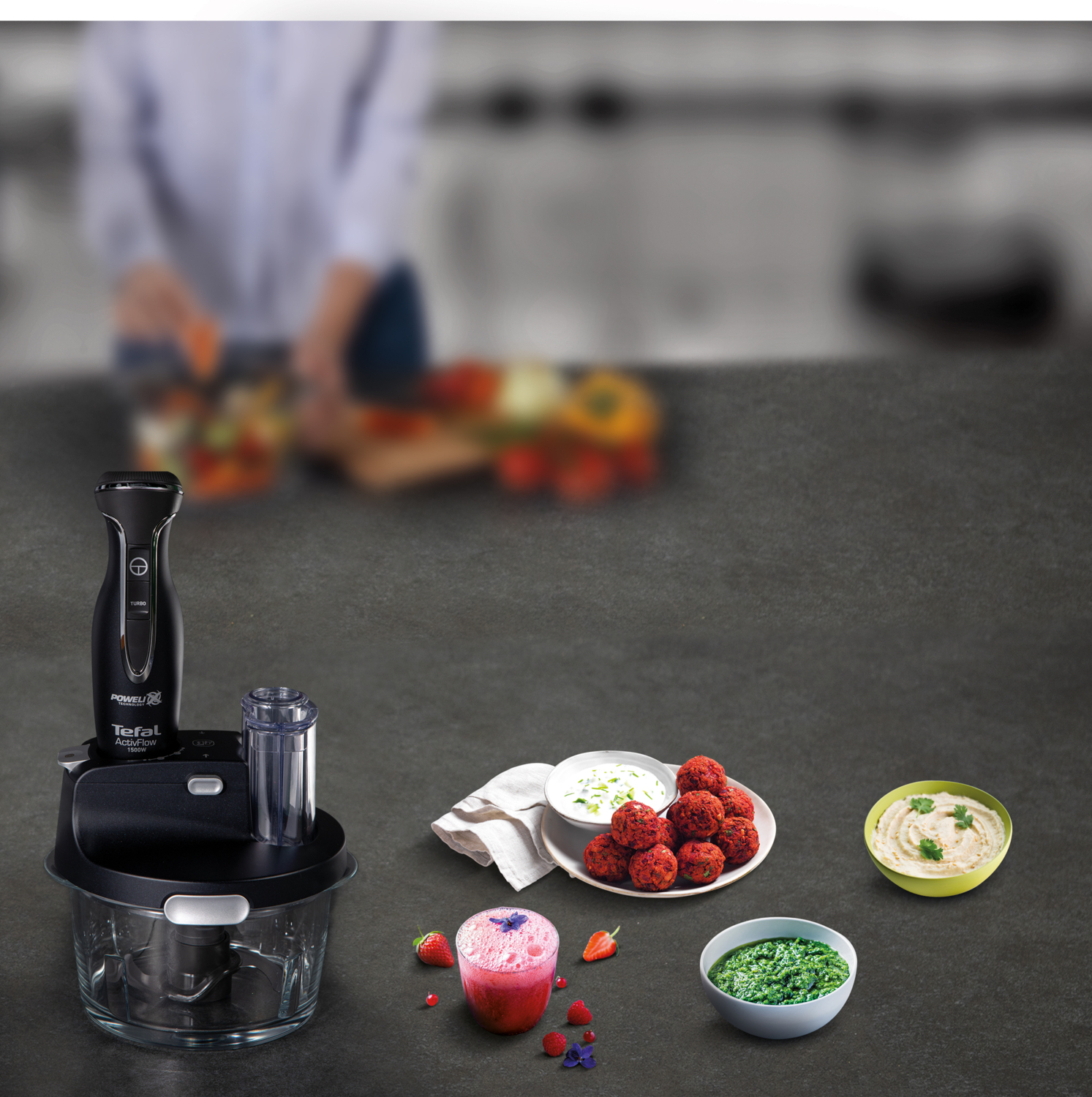 Tefal Powelix Activflow Expert Siyah 1500 W Blender Seti